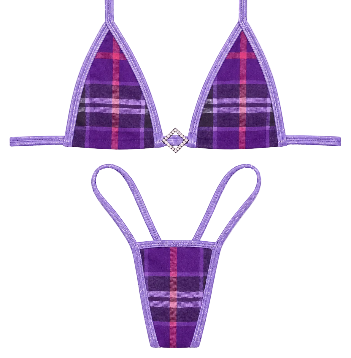 School girl Diamond tiny g string