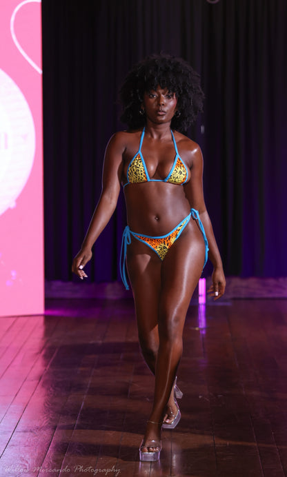 Neon frill animal bikini