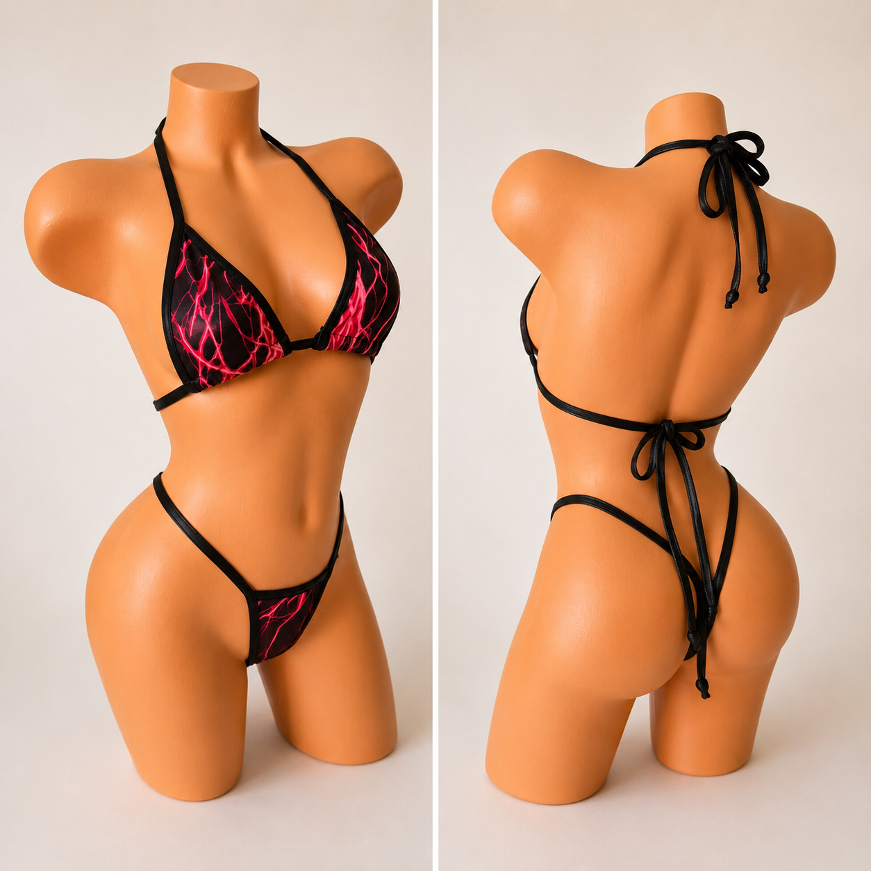 Red/Black electric bikini