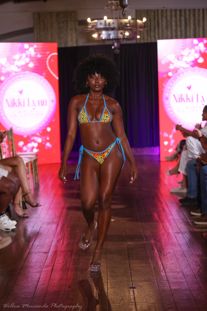 Neon frill animal bikini