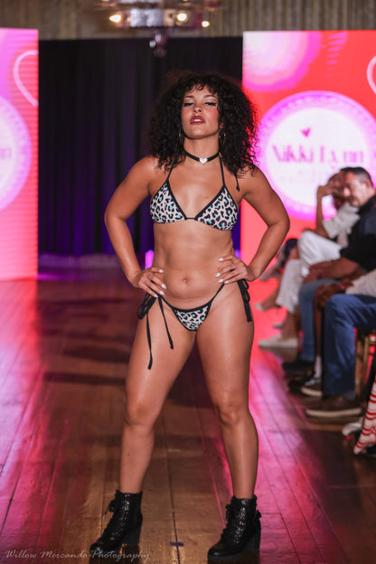 Animal Brazilian bikini (white)