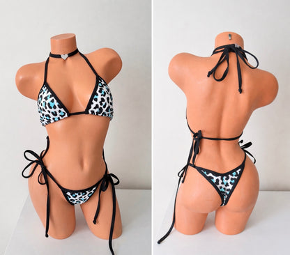 Animal Brazilian bikini (white)
