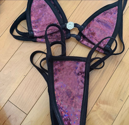Maroon/Black G string