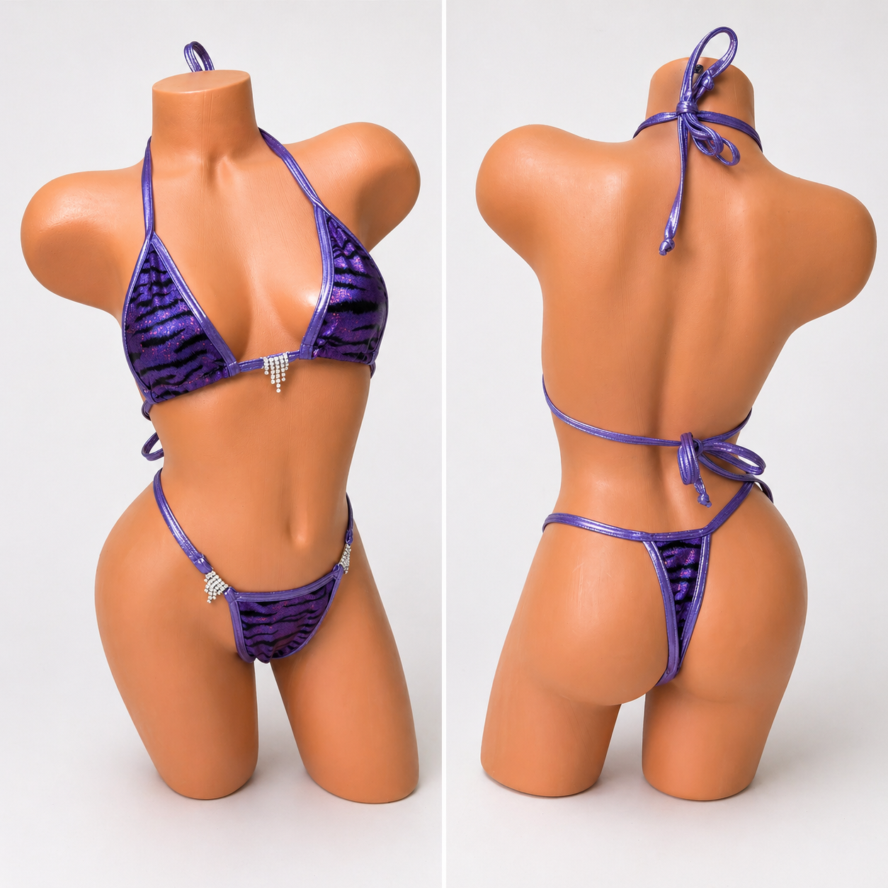 Purple animal bikini