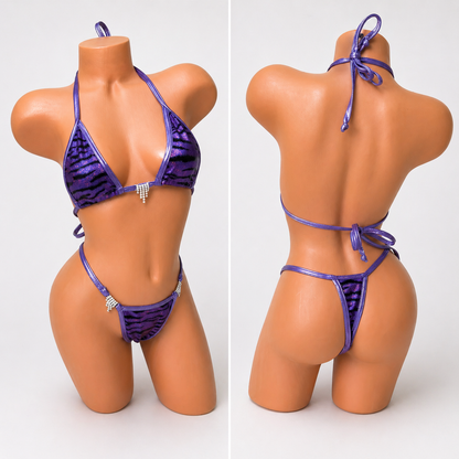 Purple animal bikini