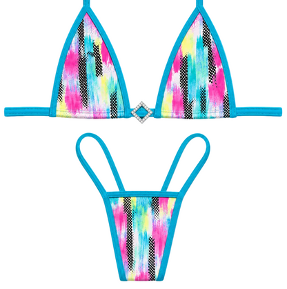 Tie dye Diamond tiny g string