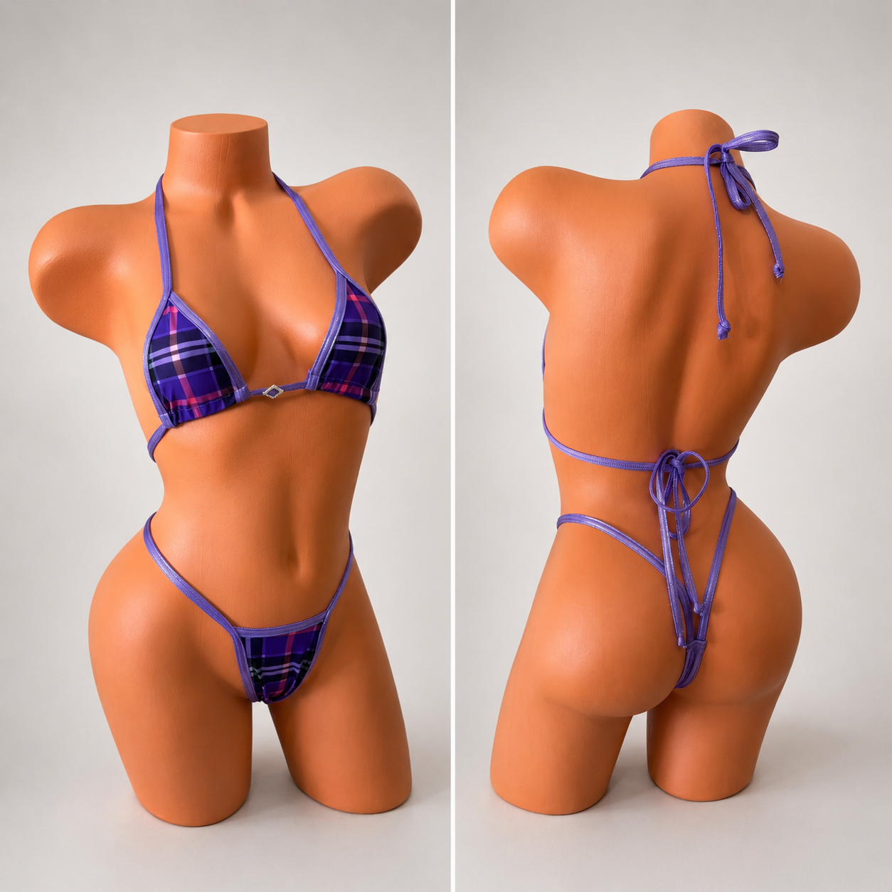 School girl Diamond tiny g string