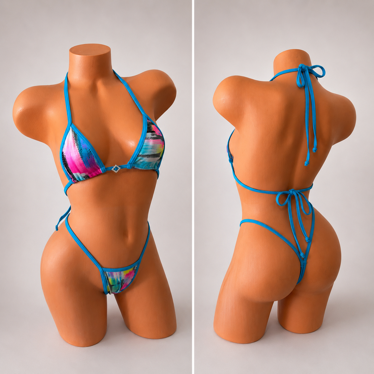 Tie dye Diamond tiny g string