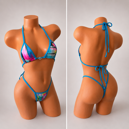 Tie dye Diamond tiny g string