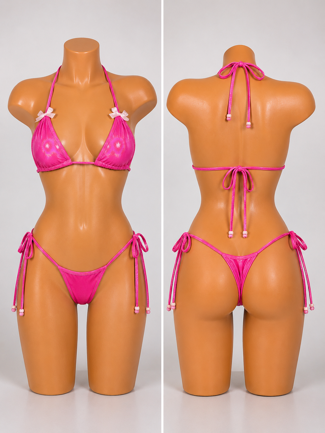 Pink bikini with bows