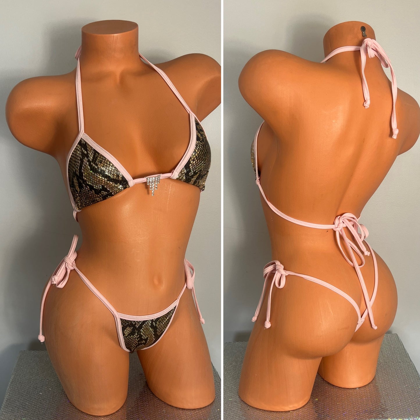 Snake Skin Tie Bikini