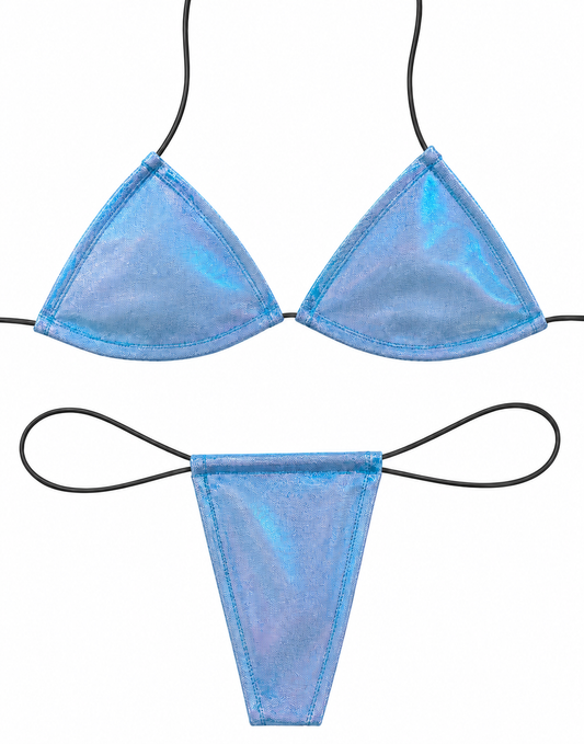 Micro String Blue Iridescent