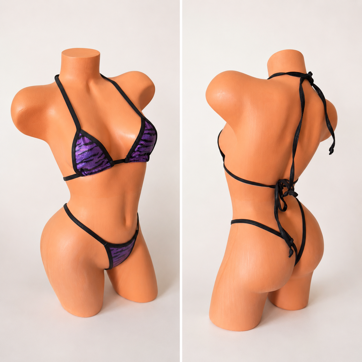 Purple Leopard G String