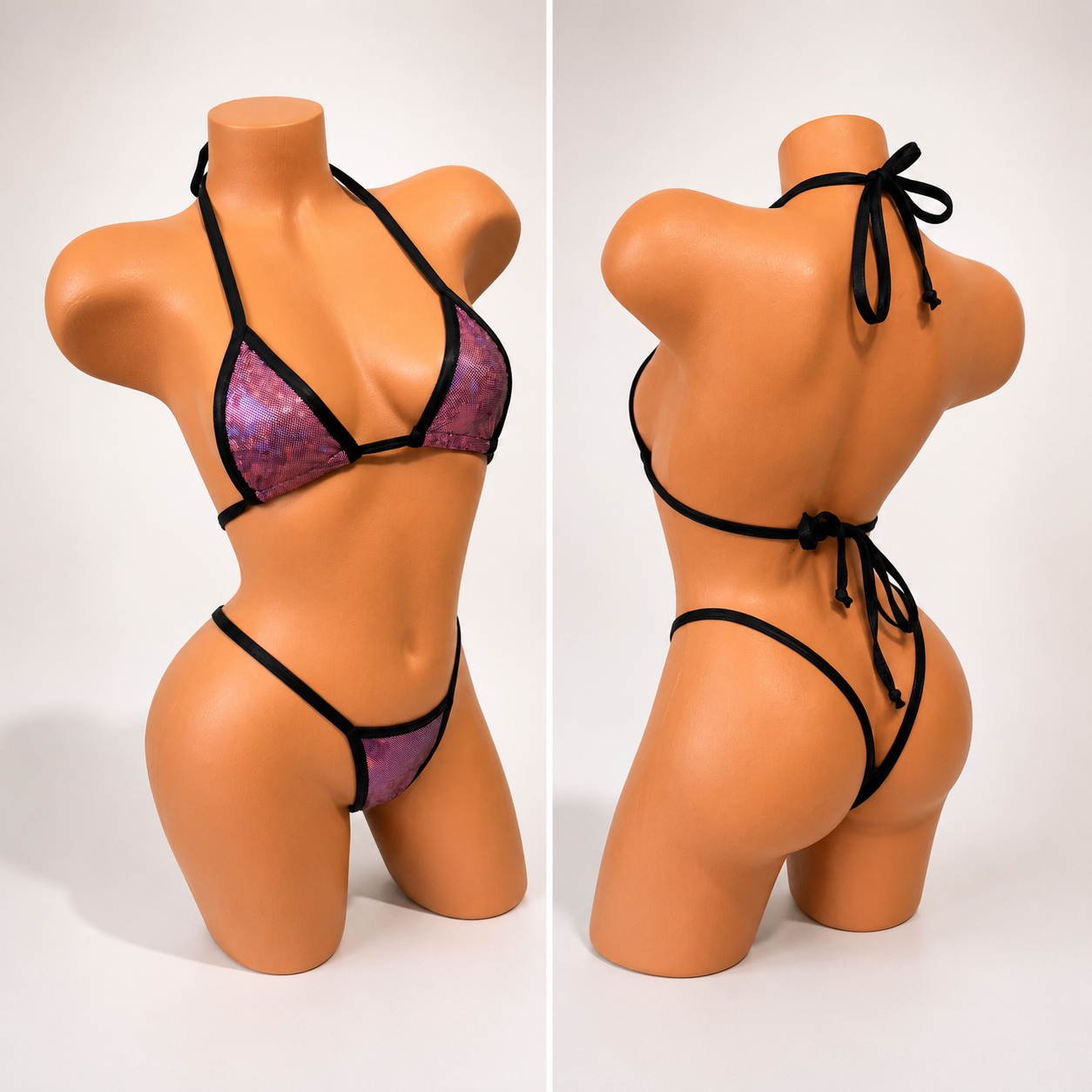 Maroon/Black G string