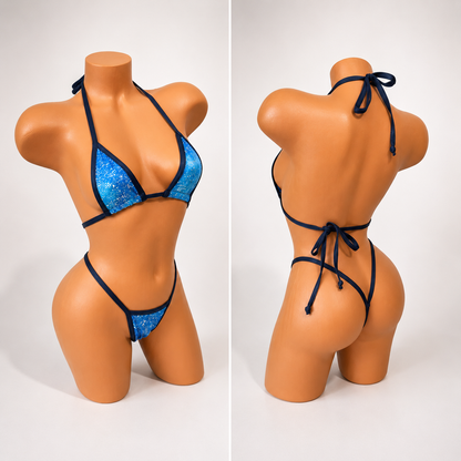 Blue Sparkle Fade G String