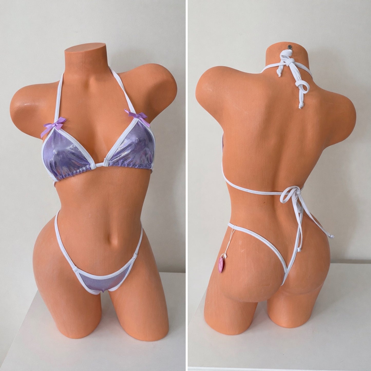 Bows (white/purple)