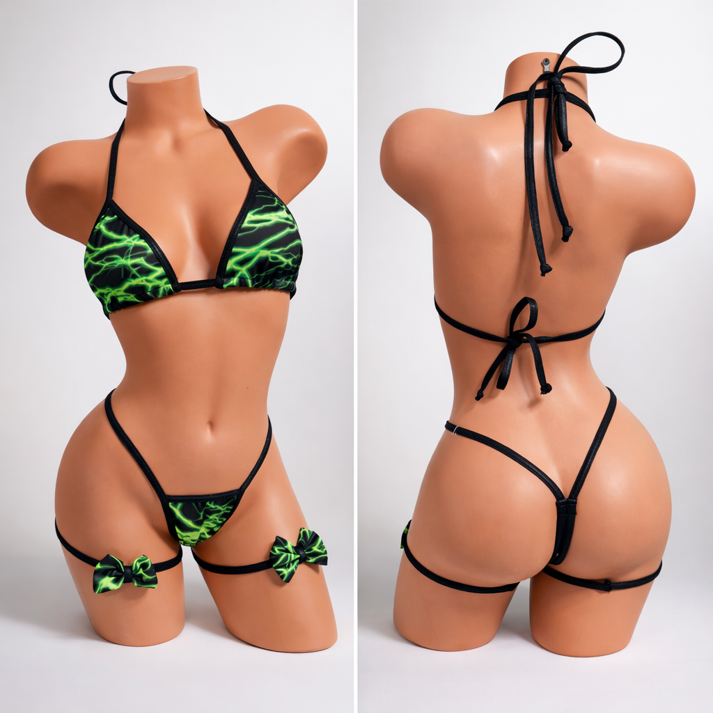 Neon lightning bikini (bows)