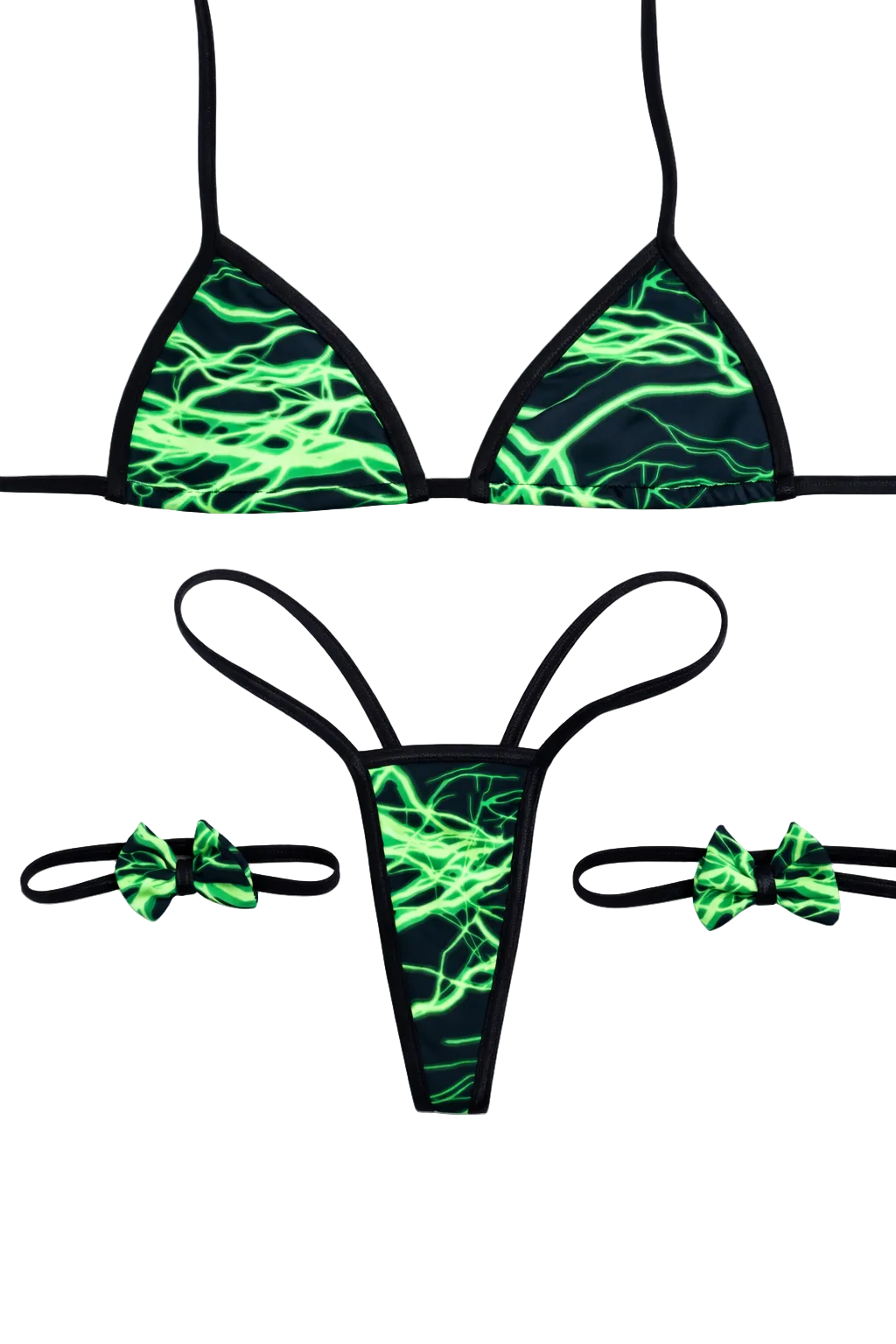 Neon lightning bikini (bows)