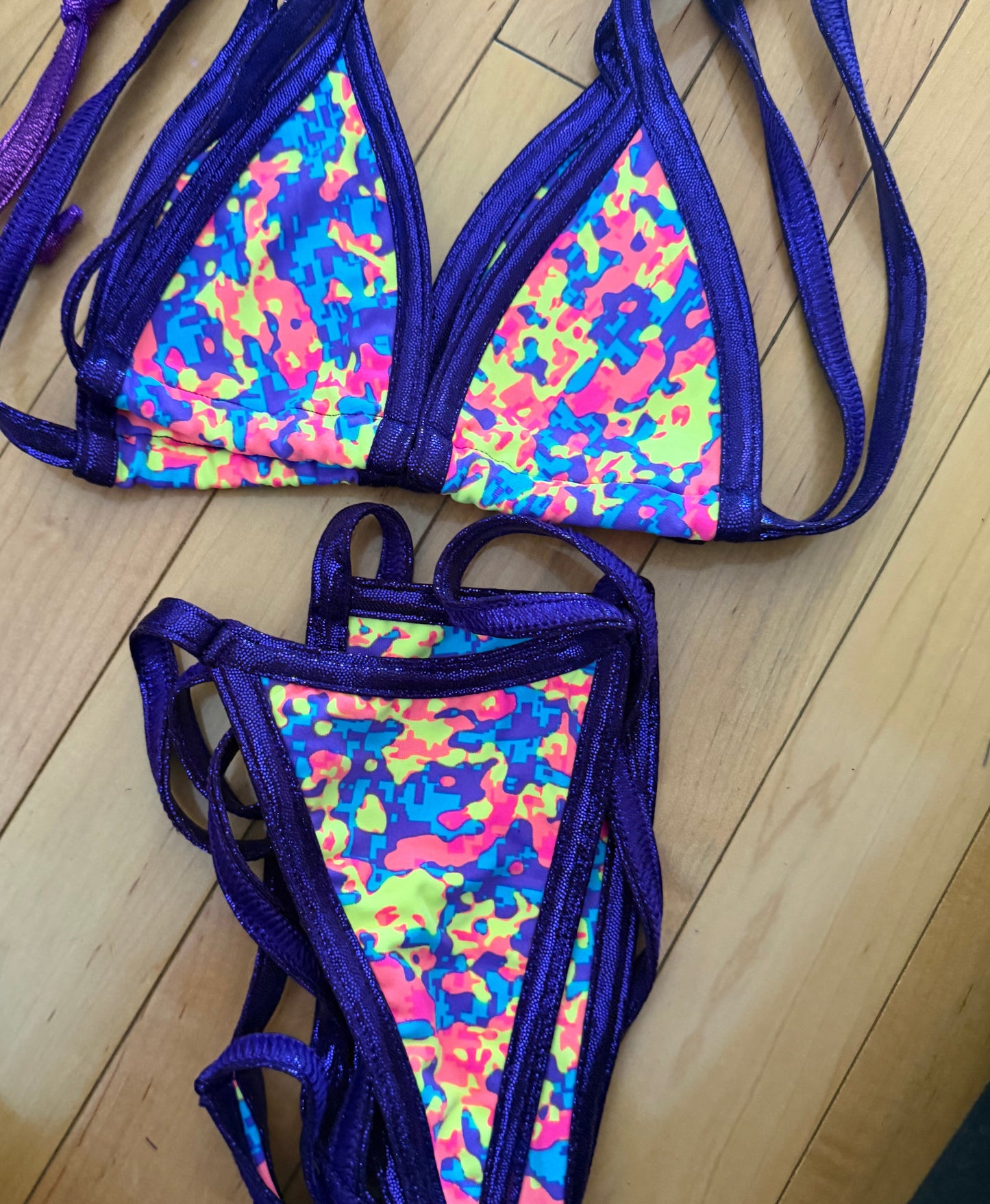 Purple Abstract G string