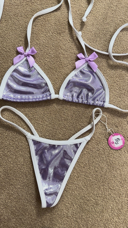 Bows (white/purple)