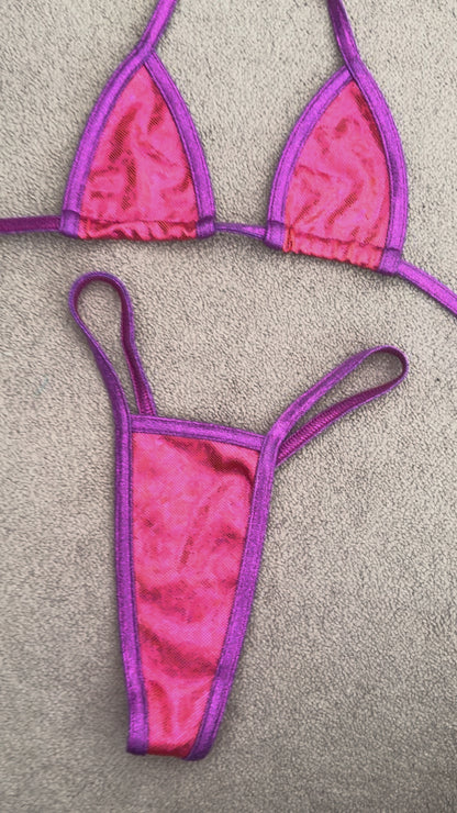 Orange/purple g string