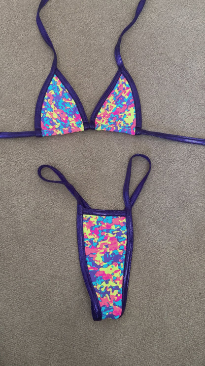 Purple Abstract G string