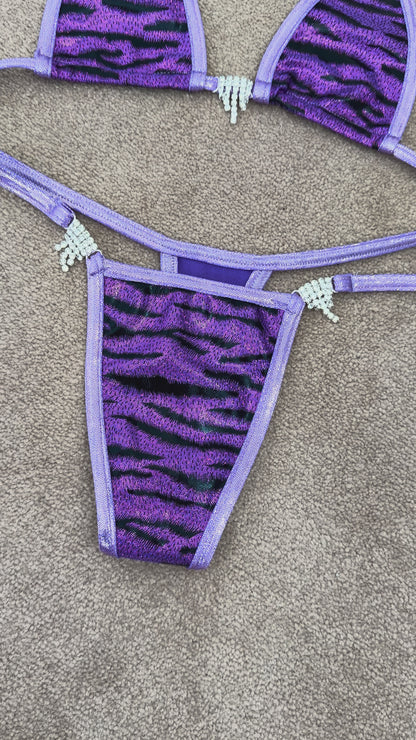 Purple animal bikini