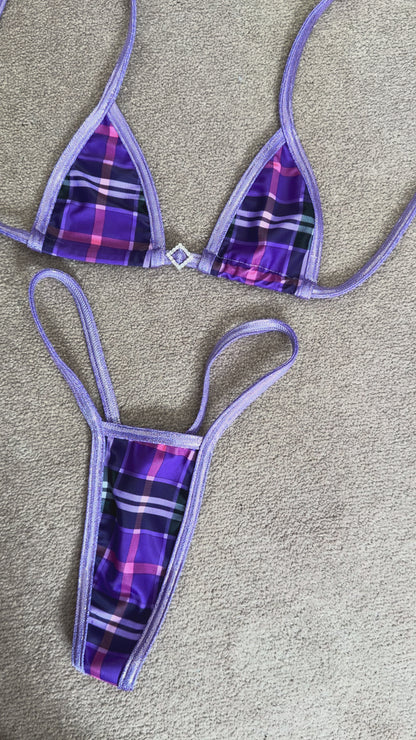 School girl Diamond tiny g string