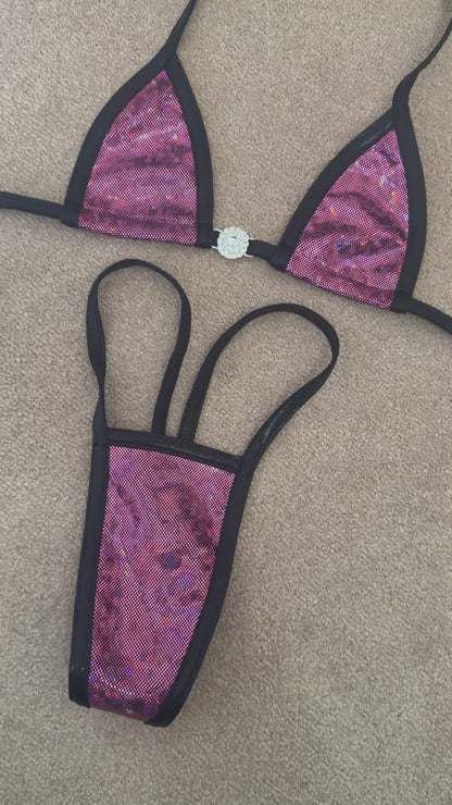 Maroon/Black G string