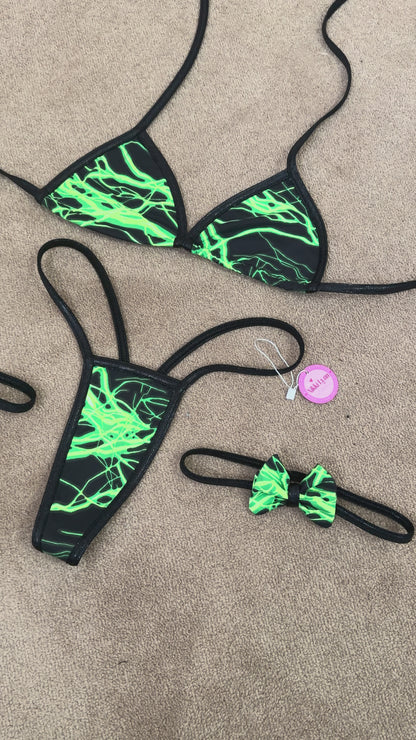 Neon lightning bikini (bows)