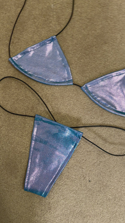 Micro String Blue Iridescent
